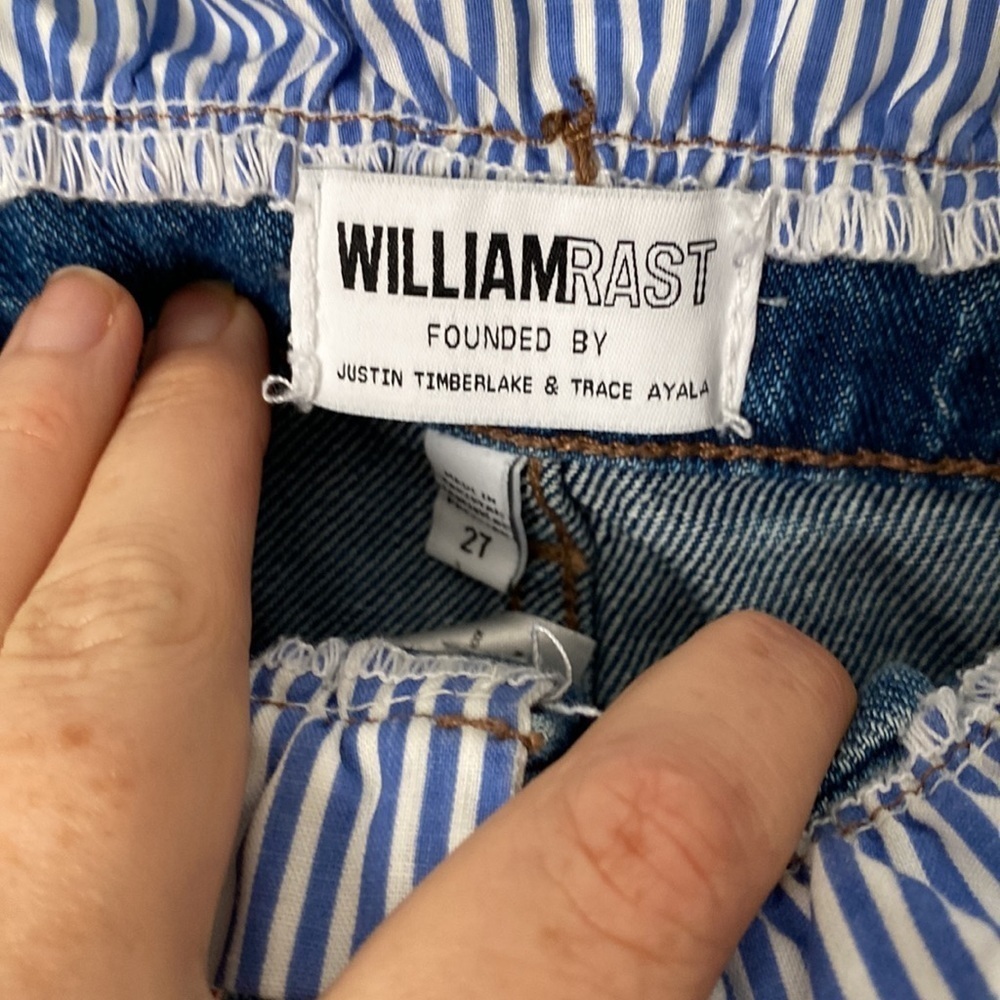 William Rast distressed asymmetric denim skirt - Picture 3 of 4